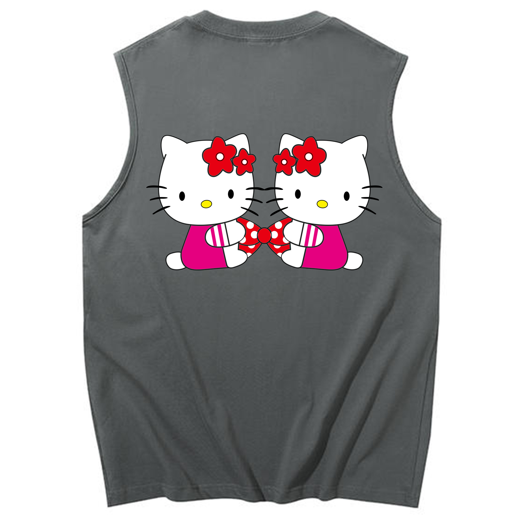 （画像用） Hello Kitty ハローキティ コットン100％タンクトップ（背面プリント）